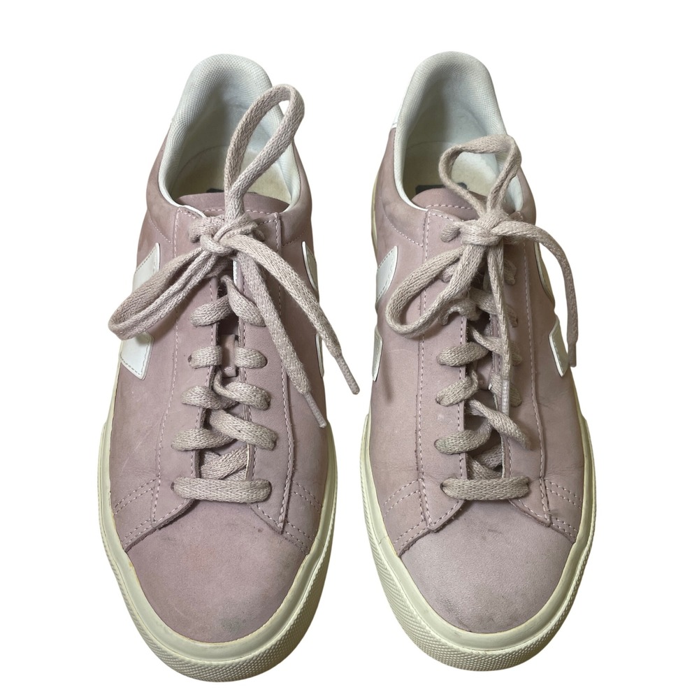 Veja Campo Pink Nubuck Leather Low Top Sneakers Women's Size 8